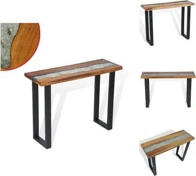 Image de vidaXL Table console teck 100 x 35 x 75 cm - Tables d'appoint