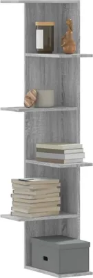 Produktbild von Maison Exclusive - Wand-Eckregal Grau Sonoma 36,5x36,5x140 cm Holzwerkstoff
