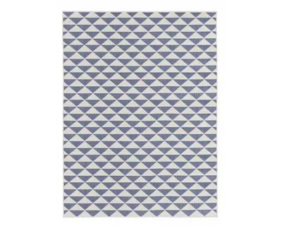Zdjęcie produktu dla Niebieski dywan dwustronny, płaskotkany 200x290 cm