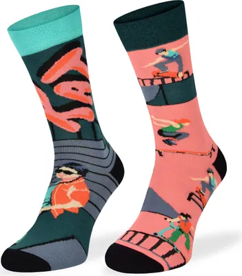 Produktbild von SKIETY Bunte Lustige Socken für Erwachsene Baumwolle, Skateboard, 39-42