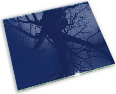Produktbild von Glas Grabkerzen Untersetzer Motiv Gummifüße - 60x52 cm - Blaue Farbe