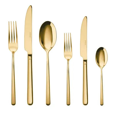 Obrázek produktu pro Sambonet Lineární příbory z nerezové oceli/PVD Gold 36ks.Vh. S0025-S00017-52713G83