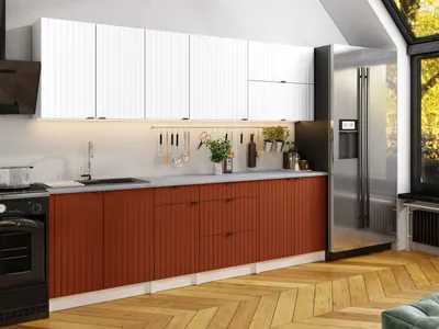 Obrázek produktu pro Kuchyňská linka PEREA 260cm Bílá + brick