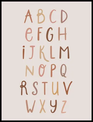Produktbild von Plakat 60x80cm Muster für Kinder, Mädchen und Jungen - Alphabet 2