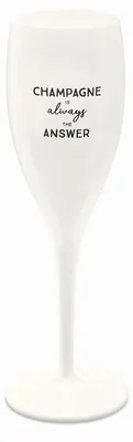 Produktbild von Sektglas 100 ml mit Druck CHEERS No. 1 CHAMPAGNE IS THE ANSWER Koziol
