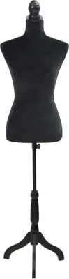Produktbild von vidaXL Dámská krejčovská figurína Bust Torso Dressed Mannequin Black