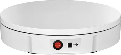 Immagine prodotto di Piattaforma girevole elettrica - Piattaforma espositiva motorizzata - Rotazione a 360° - Capacità di carico 100 kg - Diametro 30 cm - Bianco