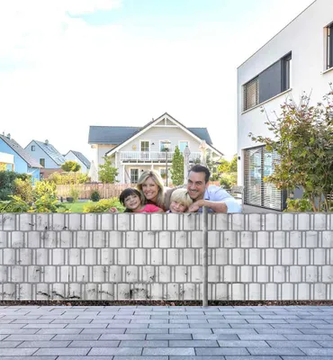 Produktbild von Sichtschutzstreifen helle Betonwand Sichtschutz Garten Zaun - Teil2 - 250x100cm