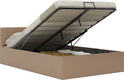 Obrázok produktu pre Hydraulický posteľný rám+úložný priestor, umelá koža 140x200 cm