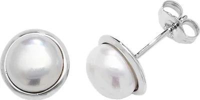 Produktbild von Edle 925 Sterling Silber (Rhodiniert) Süßwasser-Zuchtperle Damen - Paar Ohrstecker - 10mm*10mm; TRS22918