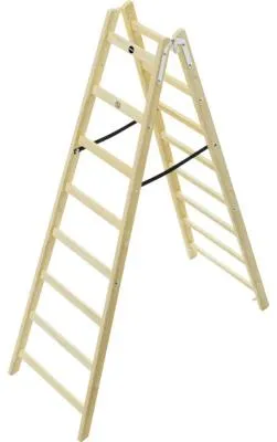 Produktbild von Hailo H40 StandardLine Holz-Doppelsprossenleiter 2x8 Sprossen