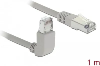 Imagen del producto de Delock 83515 Patchkabel gewinkelt Delock RJ45 S/FTP Cat5e 1.00m grau