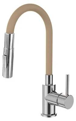 Obrázok produktu pre Drezová batéria so sprškou YOUNG S BEIGE s béžovým flexibilným ramenom