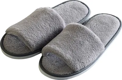 Produktbild von Uni einfarbiges Korallenvlies Warm Open Toe Home Innenschuhe Hotel Slippers