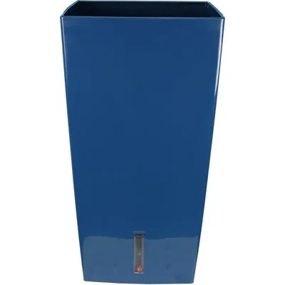 Image de Bac à Fleurs Carré RIVIERA EVA NEW HAUT, Plastique, H52x28x28 cm, Bleu
