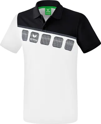 Immagine prodotto di Maglietta polo, modello 5-C, taglia: S, colori: bianco/nero/grigio scuro
