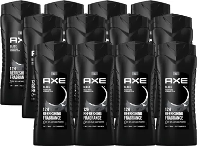 Produktbild von AXE 3in1 Duschgel Shampoo Black XL Herren Männer Showergel  getestet 12x 400ml Intensive Pflege for Men