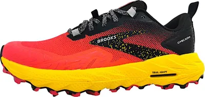 Image de Brooks Cascadia 17 : Chaussures de sport pour femmes, chaussures de training, chaussures de course, couleur rouge, pour un usage quotidien