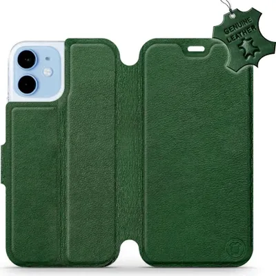 Produktbild von Echtleder Handyhülle für iPhone 12 Mini, Mobiwear Leather, Grün