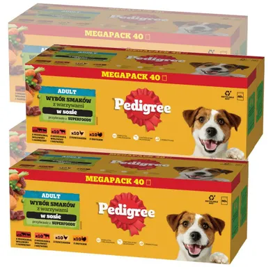 Produktbild von PEDIGREE Beutel Feuchtfutter in Soße für Hunde Truthahn Lamm Rind Huhn 160x100g