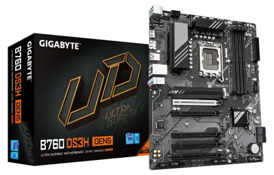 Immagine prodotto di Motherboard - GIGABYTE - B760 DS3H GEN5 - ATX format - Intel B760 chipset - PCIe 5.0