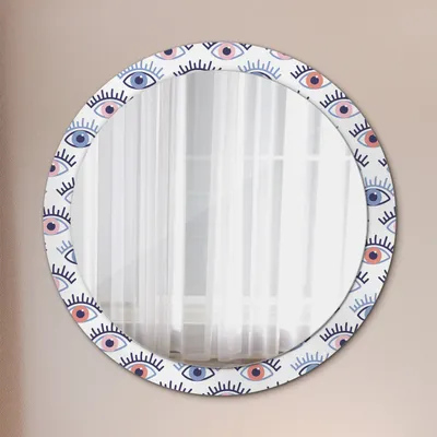 Obrázok produktu pre Zrkadlo - Zrkadlo na stenu zrkadlo spálňa - make-up zrkadlo - moderné oko štýl - Ø90cm
