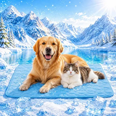 Produktbild von Kühlmatte für Hunde und Katzen, rutschfest und waschbar