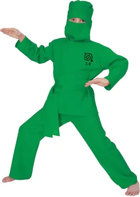 Produktbild von Ninja grün Kinder Karneval Fasching Kostüm 152