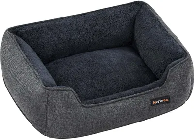 Produktbild von Hundebett - Tierbett - Gedeckte Matratze - Imitat-Leder - Plüsch-Füllung - Antislip-Material - 60 cm x 50 cm x 21 cm