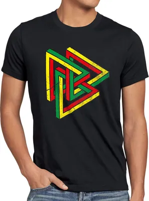 Produktbild von style3 Color Escher Herren T-Shirt sheldon, Größe:5XL, Farbe:Schwarz