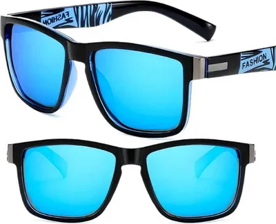 Produktbild von EDIBAZZAR | Schwarze Herren-Sonnenbrille, nerdig, leicht, polarisiert, UV-Filter