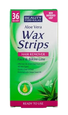 Immagine prodotto di Cerotti depilatori con aloe vera Beauty Formulas - 36 pezzi