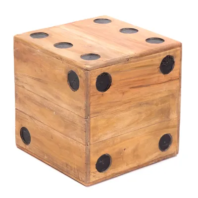 Obrázok produktu pre HOLZ WÜRFEL "GAME 12" | masívne drevo, 12 cm | vzhľad kvetinovej kocky