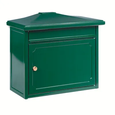 Produktbild von BURG-WÄCHTER Briefkasten Kopenhagen 882 GR mit Komfort-Tiefe, A4 Einwurf-Format, Verzinkter Stahl, EU Norm EN 13724