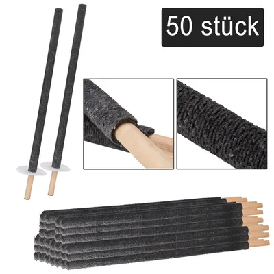 Produktbild von EINFEBEN 50x Fackeln Brennzeit 100 min. Wachsfackeln inkl. 50 x Handschutz, mit Extra Langem Griff, fš¹r Nachtwanderung und Veranstaltungen£¬ideal im Garten oder zu Ostern/Silvester.