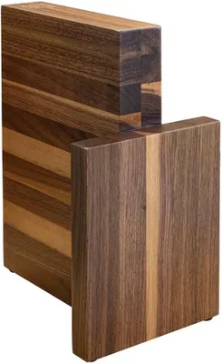 Imagen del producto de Artelegno: Bloque magnético para cuchillos, con 6 ranuras, hecho de madera de nuez, color marrón