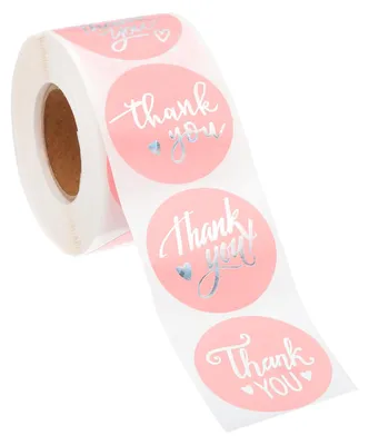 Dankeschön-Sticker, 500 Stück, 3,8 cm, gold, rund, selbstklebend