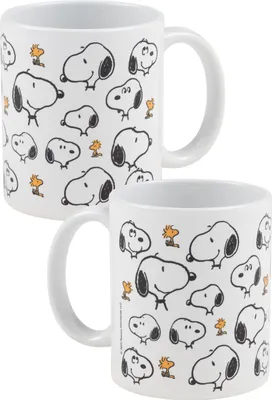 Produktbild von The Peanuts Snoopy Tasse - Allover Kaffeetasse Becher Kaffeebecher aus Keramik Weiß 320 ml