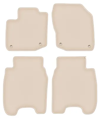Produktbild von DURBAN Beige Velours-Fußmatten-Set für Honda Civic IX Schrägheck (2012-)