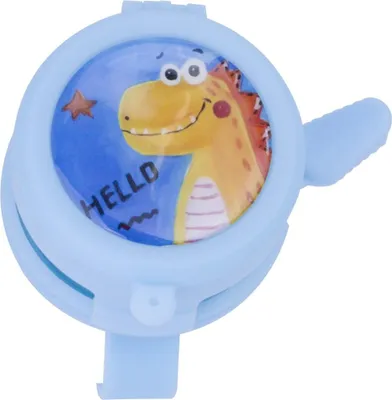 Obrázek produktu pro Zvonek na kolo Zvonek na kolo Dětský zvonek Zvonek na koloběžku Dinosaurus modrý