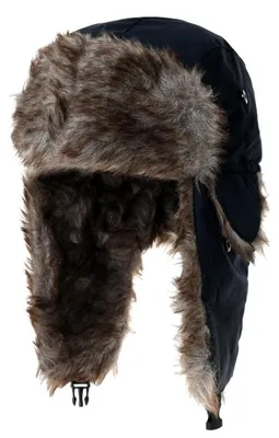 Produktbild von Herren Ushanka Russische Mütze mit Ohrenklappen Winddichte Wintermütze aus Kunstfell für Outdoor Aktivitäten