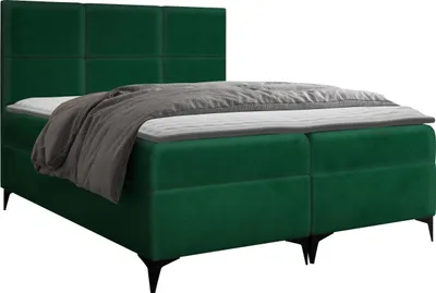 Produktbild von MIRJAN24 Boxspringbett Fava, Stilvoll Doppelbett, Bett mit zwei Bettkästen (Farbe: Magic Velvet 2225, Größe: 180x200 cm)