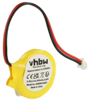 Produktbild von vhbw BIOS-Batterie kompatibel mit HP Pavilion DV6129TX, DV6129EU, DV6129EA, DV6128TX, DV6128EU, DV6128EA Computer Notebook (200 mAh, 3 V, Li-Ion)