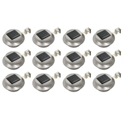 Produktbild von Solar-Außenleuchten 12 Stk. LED Rund 12 cm Weiß