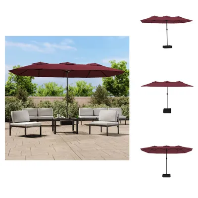 Produktbild von vidaXL Doppelsonnenschirm Bordeauxrot 449x245 cm -  Sonnenschirme & Sonnenschutze