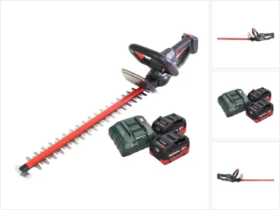 Image de Metabo HS 18 LTX 65 Taille-haie sans fil 18 V 63 cm + 2x Batteries 5,5 Ah + Chargeur