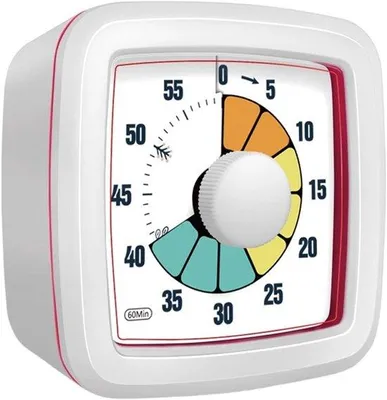 Productafbeelding van Kookwekker Analoog - Keuken Timer - Koken en Bakken - Visuele Wijzerplaat - 60 Minuten - Wit