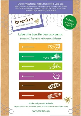 Produktbild von beeskin Bienenwachstuch Etiketten (6 Stück)