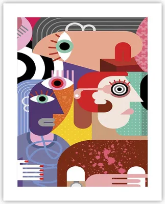 Produktbild von Poster - Poster ohne Rahmen - Abstraktion modern - 40x50 cm - Wand Bild - Wanddeko - Wandbilder - Kunstposter - Wandposter - Bilder - Kunstdruck - Wanddekoration - Wandbild - P2XPA40x50-3624
