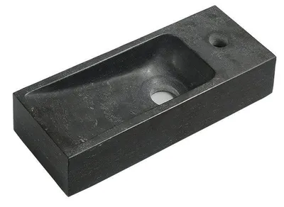 Zdjęcie produktu dla Kamienna umywalka BLOK 38x8x14 cm, antracyt (2401-31)
